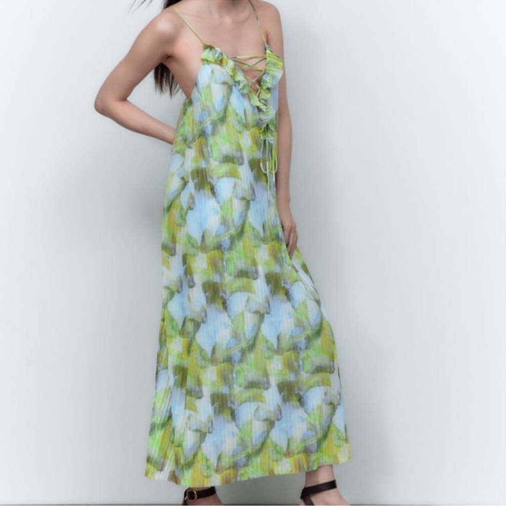 Zara Multicolor Sheer Dress